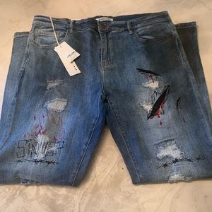 Embellish Men’s Ripped Denim Jeans NWT US SIZE 40